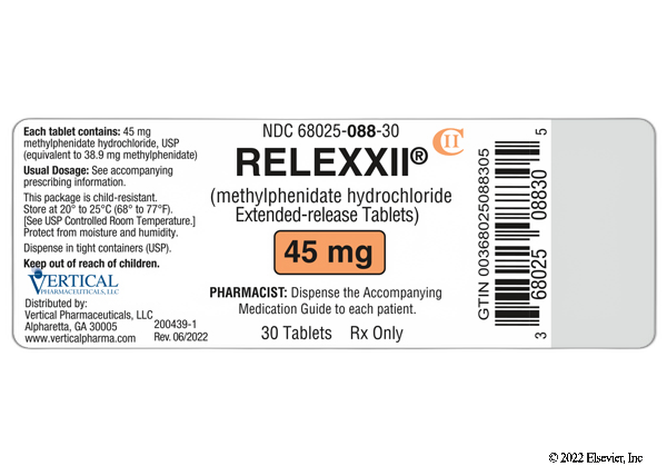 Relexxii (methylphenidate equivalent brand)
