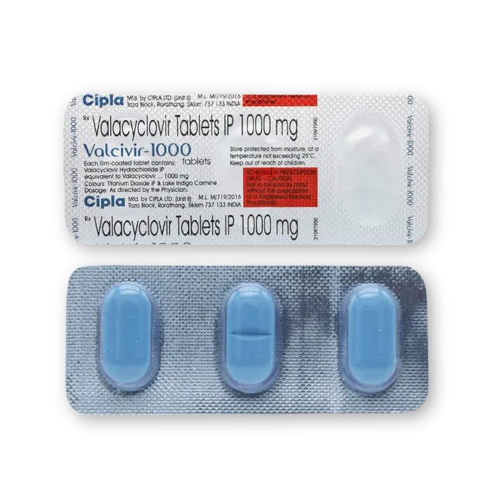 Valcivir 1000mg Tablet (Valacyclovir) thumbnail 2