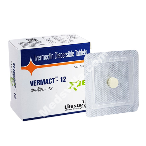 Vermact 12mg Tablet (Ivermectin) thumbnail 1