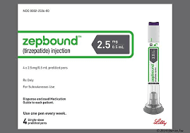 Zepbound Tirzepatide Injection Prefilled Syringes 2.5 mg/0.5 mL Pen-Style (4-Pack)